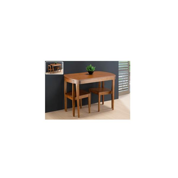 Sala de Jantar Gramado Mesa Compacta 1,00 x 70 - (02 Cadeiras) - Móveis de Gramado