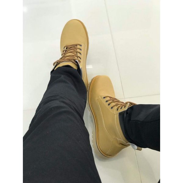 Coturno casual masculino CRshoes amarelo