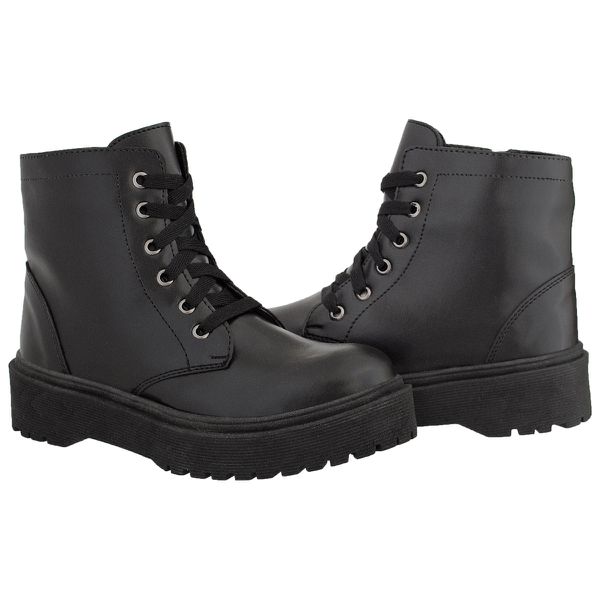 Coturno Feminino Cano Baixo Crshoes Fosco Preto 