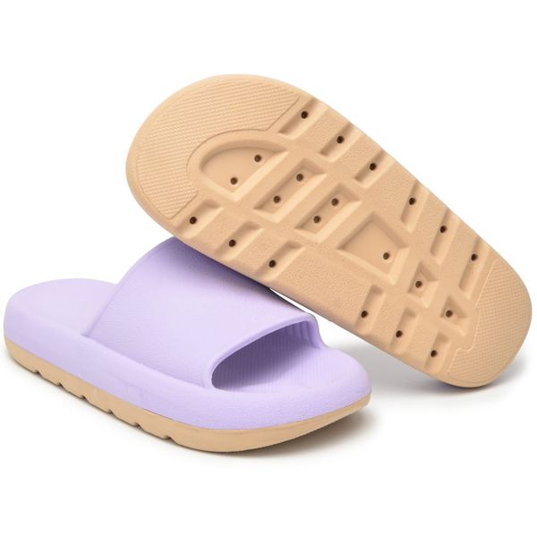 Chinelo Slide Sandalia Nuvem Super Confortavel Leve Crshoes Lilas