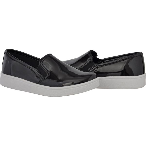 Tênis casual Elástico Feminino Verniz Preto