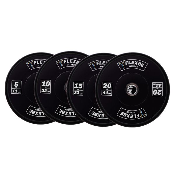 Kit Anilha Olimpica Bumper Crossfit 100kg (4x5+4x10+2x20) Flexbe Fitness