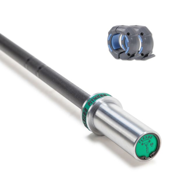 Barra Olímpica Crossfit Lpo 1,60 Mt 10 Kg Oficial + Presilha Flexbe Fitness