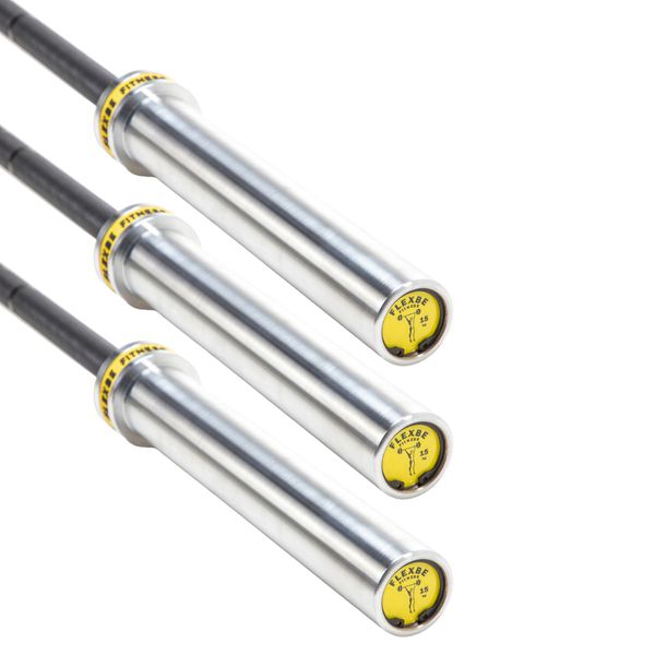 Trio Barras Olímpica Crossfit,lpo 2.0m 15kg Oficial Feminina Flexbe Fitness