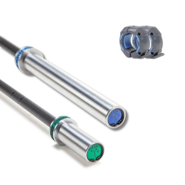 Par De Barras Olimpica Crossfit, Lpo 2.2 E 1.6 + Presilhas Flexbe Fitness