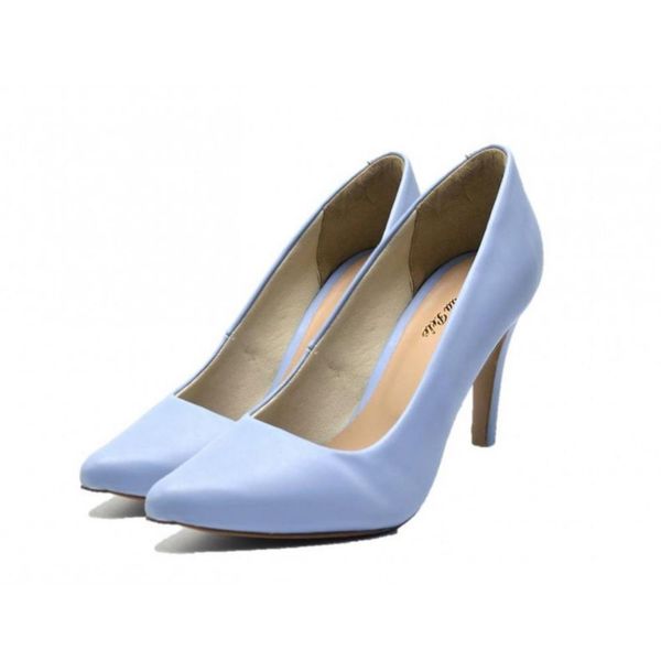 Sapato Feminino Scarpin 1720 Napa Azul Serenity