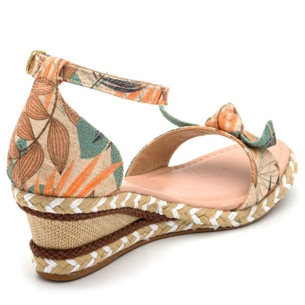 Sandalia anabela cheap floral