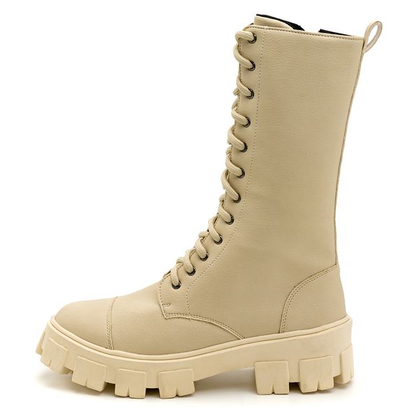 Bota coturno feminina amarela discount