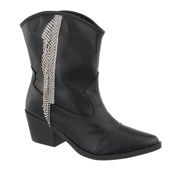 Bota Texana Western 23042 Com Detalhe Em Strass