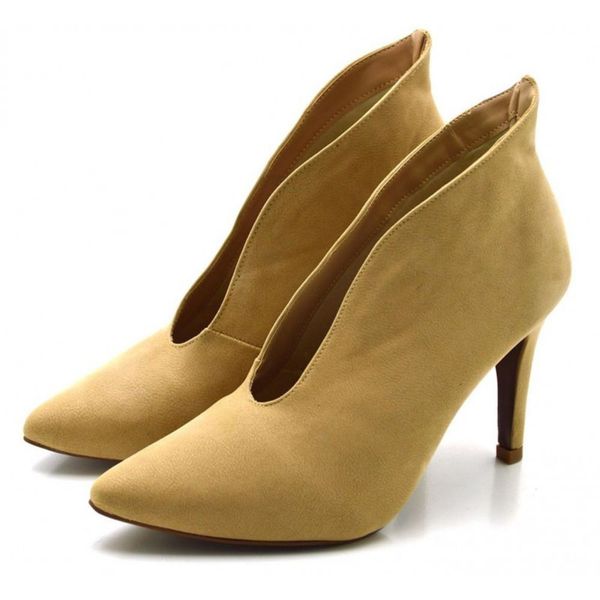 Sapato Feminino Ankle Boot 1757 Nobucado Nude