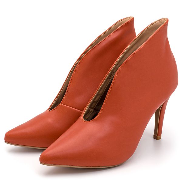 Sapato Feminino Ankle Boot 1757 Napa Terracota