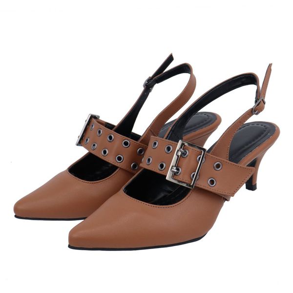 Sapato Social Scarpin Feminino Salto Baixo Napa Caramelo 6022