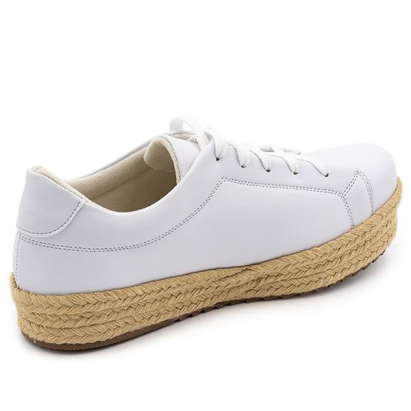 T nis Casual Flat Form Branco Flor da Pele Cal ados Femininos
