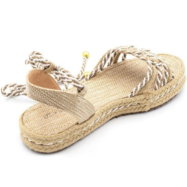 Sandalia espadrille rasteira sales