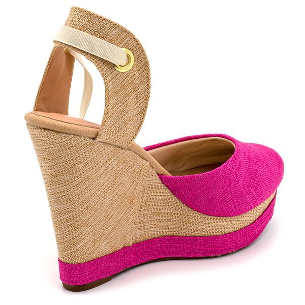 Salto anabela hot sale rosa