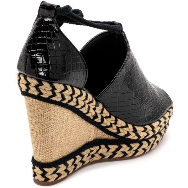 Sandalia anabela salto fino top
