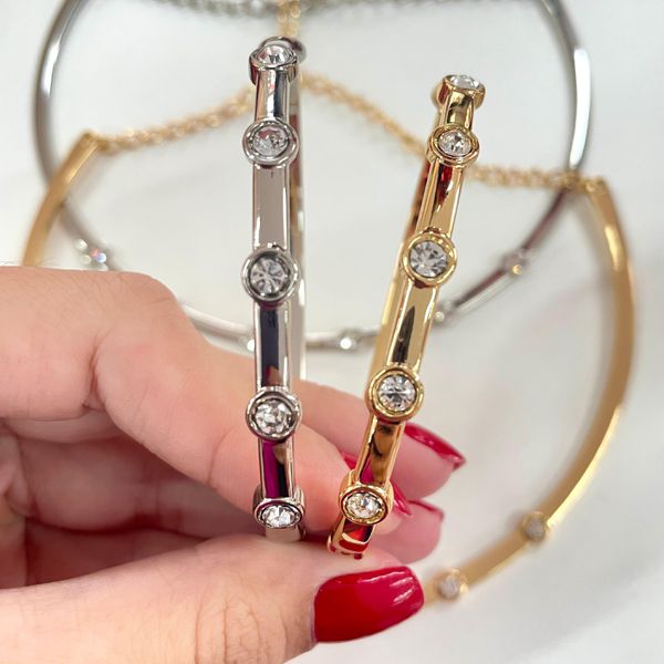 Bracelete detalhes strass 