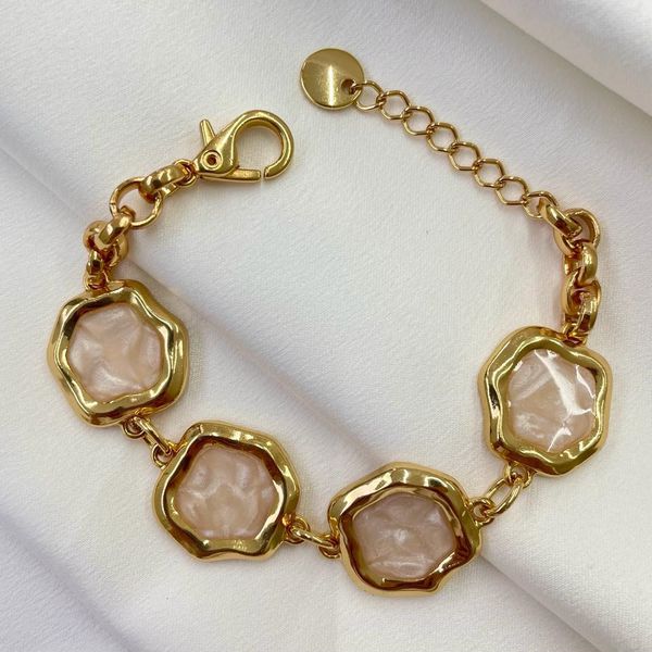 Pulseira elos madrepérola