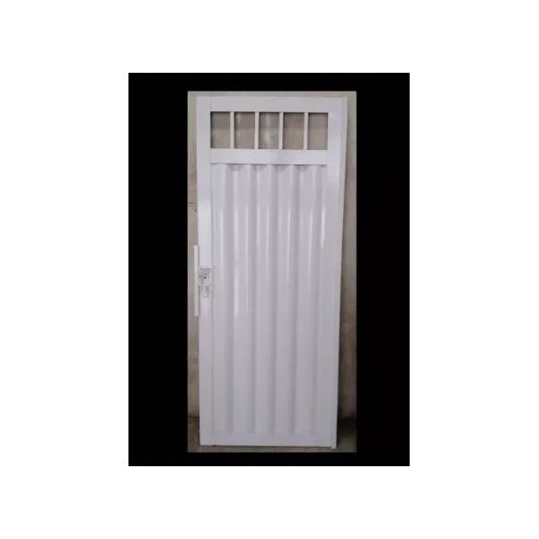 PORTAO DE FERRO BUZIOS C/GRADE DIREITA BRANCO 180X80CM