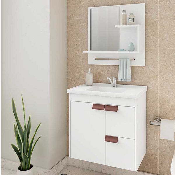 Conjunto Armario Tulipa Com Espelho 59cm Mgm