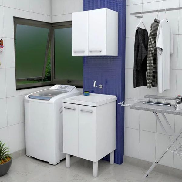 GABINETE COM TANQUE MAX 60 BRANCO MONTADO