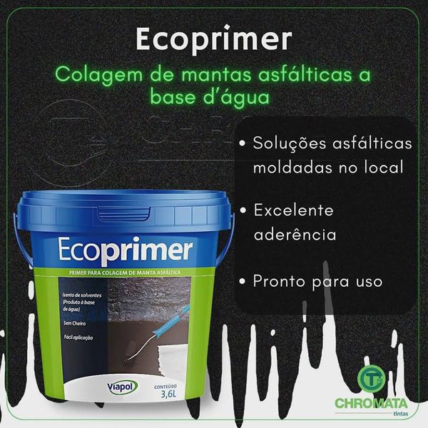 ECOPRIMER - PRIMER PARA COLAGEM DE MANTA ASFÁLTICA 3,6L