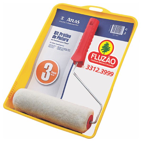 KIT DE PINTURA FLUZÃO 3 PEÇAS ATLAS