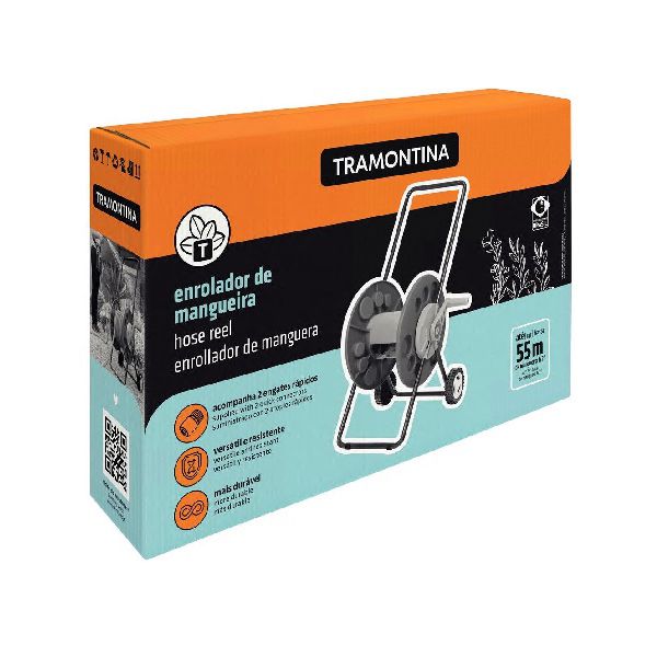 ENROLADOR DE MANGUEIRA TRAMONTINA COM RODINHAS 