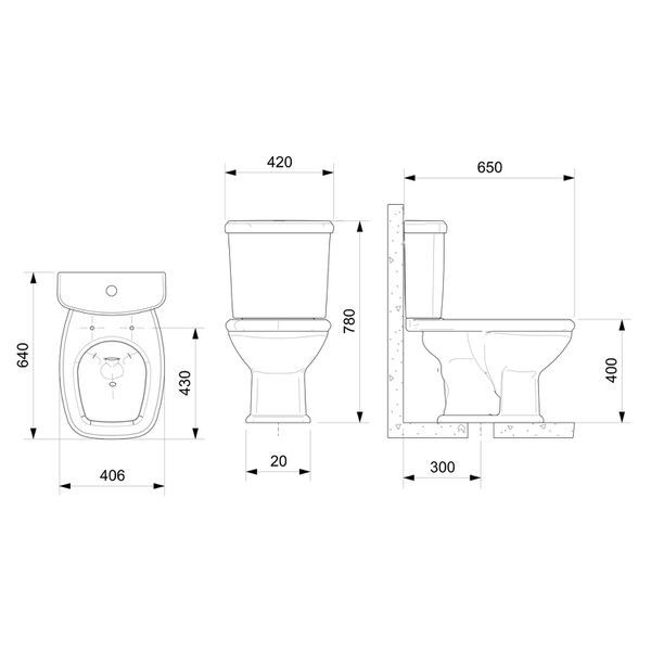 KIT VASO COM CAIXA ACOPLADA FIT PLUS BRANCO CELITE 