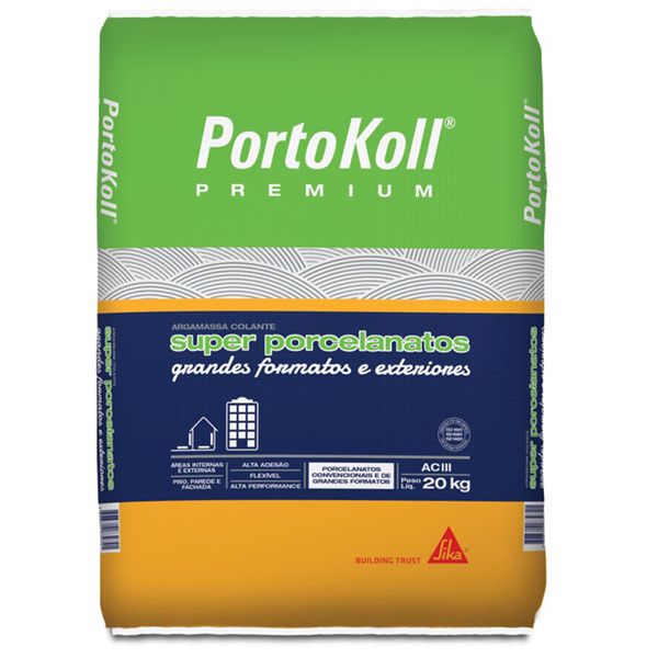 ARGAMASSA COLANTE SUPER PORCELANATO AC3 20KG PORTOKOLL
