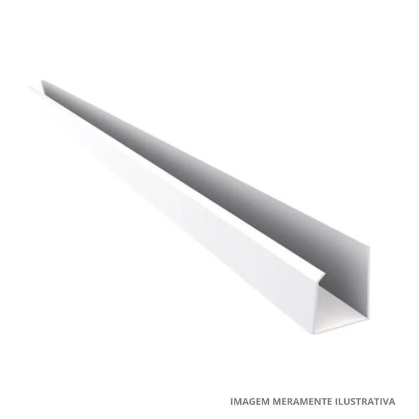 ARREMATE MAIS PVC TIPO U BRANCO 6 METROS