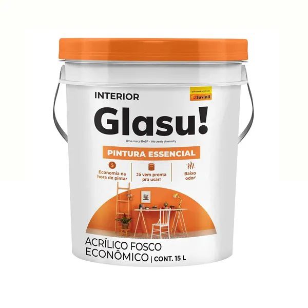 Tinta Acrilica Glasu Pintura Essencial Branco 15 Litros