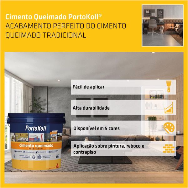 CIMENTO QUEIMADO PORTOKOLL BALDE 5KG