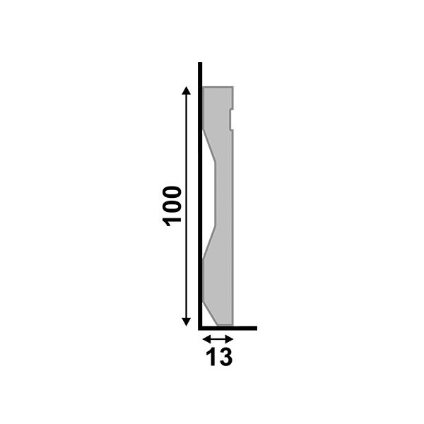 RODAPÉ LEV102 BRANCO 100X13MM 2.40M