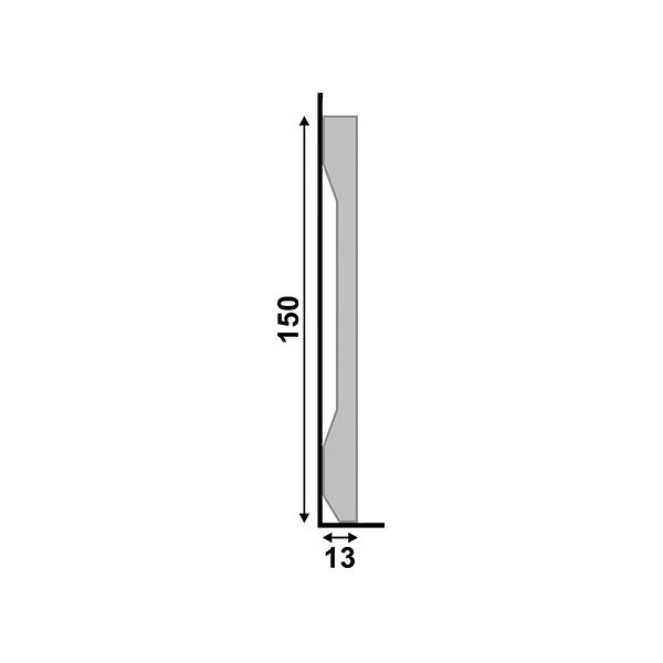 RODAPÉ LEV152 BRANCO 150X13MM 2.40M