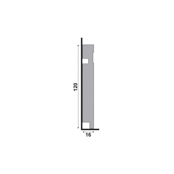 RODAPÉ 493 BRANCO 120X16MM 2.40M 