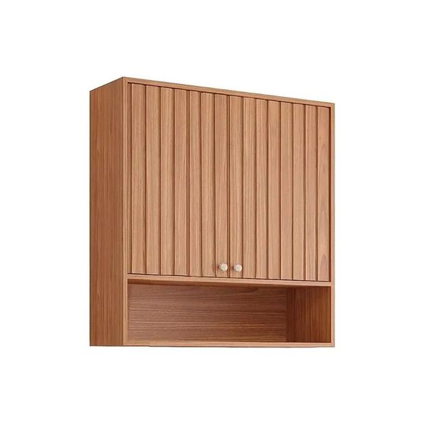 ARMÁRIO AÉREO DIVINA 80CM 2 PORTAS RIPADA FREIJÓ