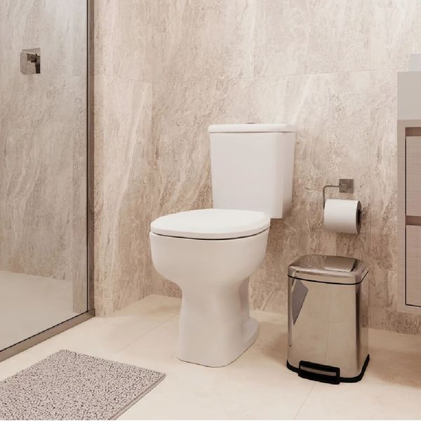 KIT VASO ACOPLADO THEMA ECOFLUSH 3/6 LITROS BRANCO