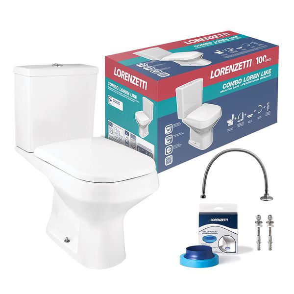 COMBO VASO COM CAIXA ACOPLADA LIKE BRANCO