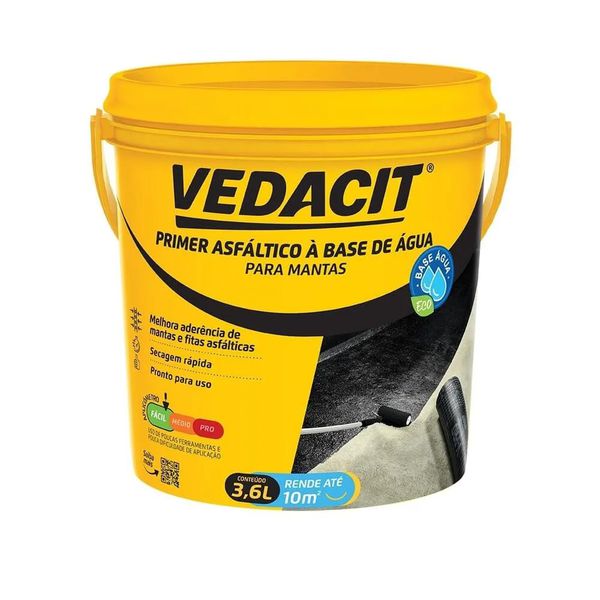 PRIMER ASFÁLTICO BASE AGUA 3,6 LITROS VEDACIT 