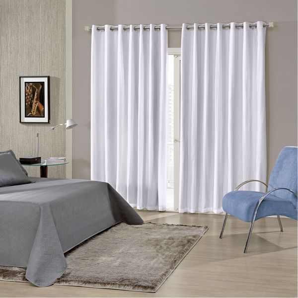 CORTINA PRATIKA 4,20m x 2,80m LISA CROMO BELLA JANELA