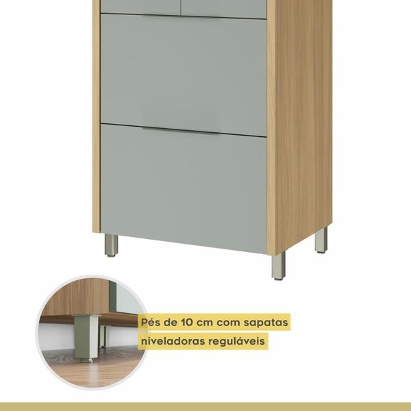 PANELEIRO MARQUESA COM 2 PORTAS E 2 GAVETAS NATURE VERDE NESHER 