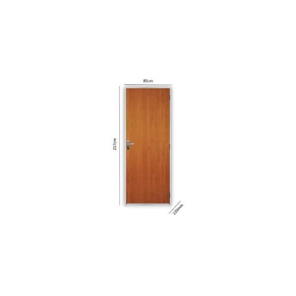 KIT PORTA PRONTA MGM AÇOMAD MOGNO 215X85CM DIREITA