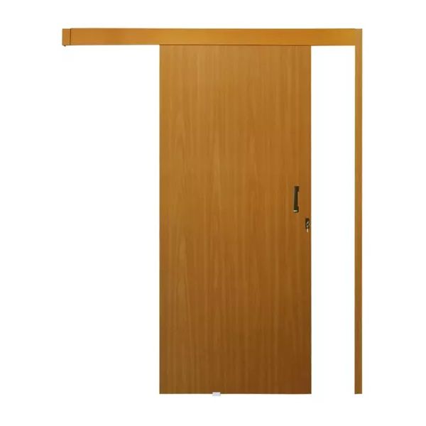 KIT PORTA DE CORRER MGM SOBREPOR MOGNO 215X70CM 