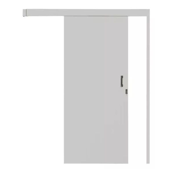 KIT PORTA DE CORRER MGM SOBREPOR BRANCA 215X70CM