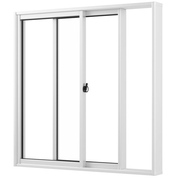 Janela Slim Branca de 2 Folhas Com Vidro Liso 100x100cm Líder