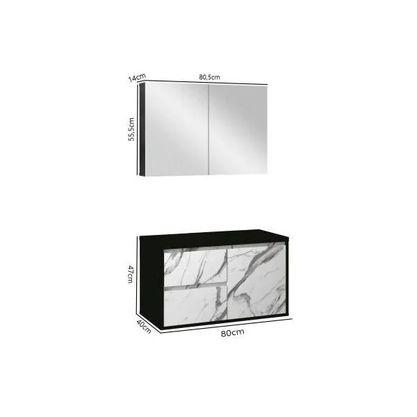 GABINETE INDUSTRY 80 PRETO/CARRARA