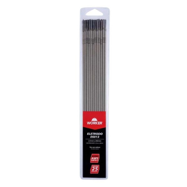 ELETRODO SOLDA ELÉTRICA WORKER E6013 2,5MM BLISTER 20 PEÇAS