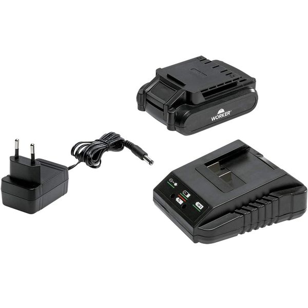 PARAFUSADEIRA E FURADEIRA WORKER A BATERIA 12V SEM FIO COM CARREGADOR BIVOLT E MALETA COM KIT 13 ACESSÓRIOS