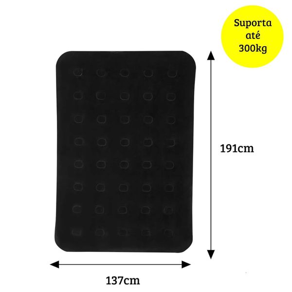 COLCHÃO INFLÁVEL DELUXE COMFORT PRETO - BEL